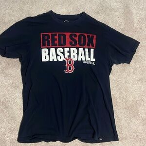 size medium navy 47 graphic red sox baseball t shirt